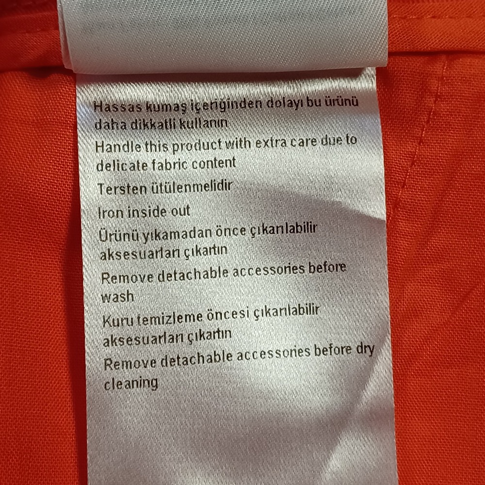 Exquise Tomato Red High Waistd Pleated Tapered Trousers Pants E23Y03210021 Small - Picture 12 of 14